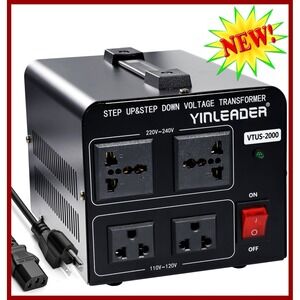 Yinleader VTUS-2000 Voltage Transformer 2000W Step Up Down 110V 220V Converter